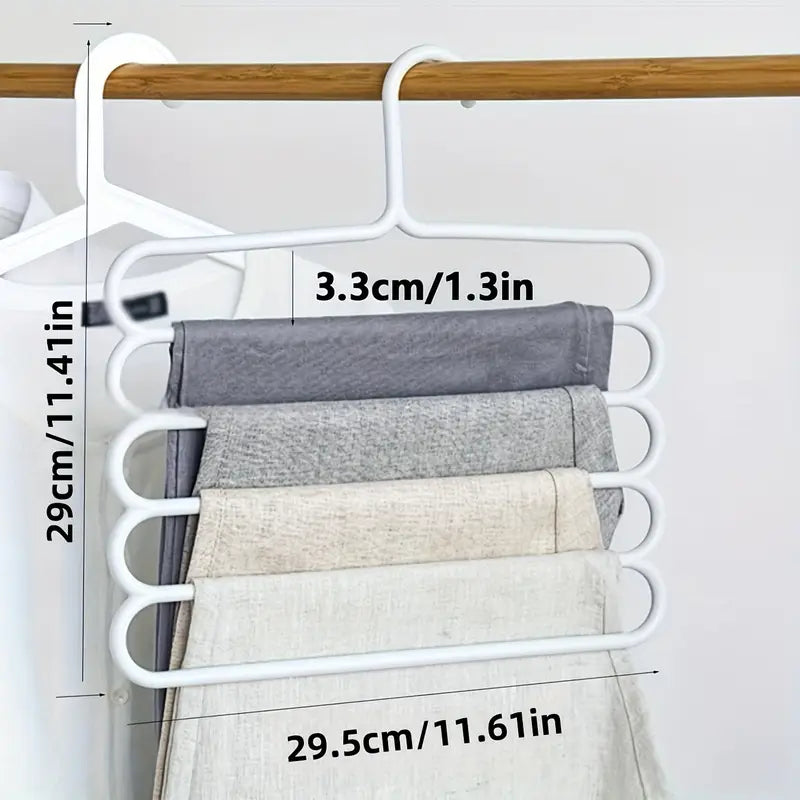 Multifunctional 5-Layer Plastic Trouser Hanger MUVAYA