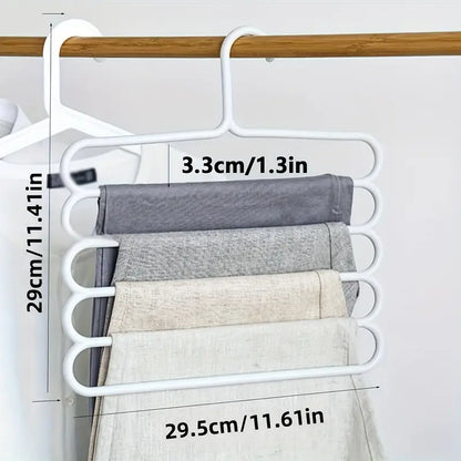 Multifunctional 5-Layer Plastic Trouser Hanger MUVAYA