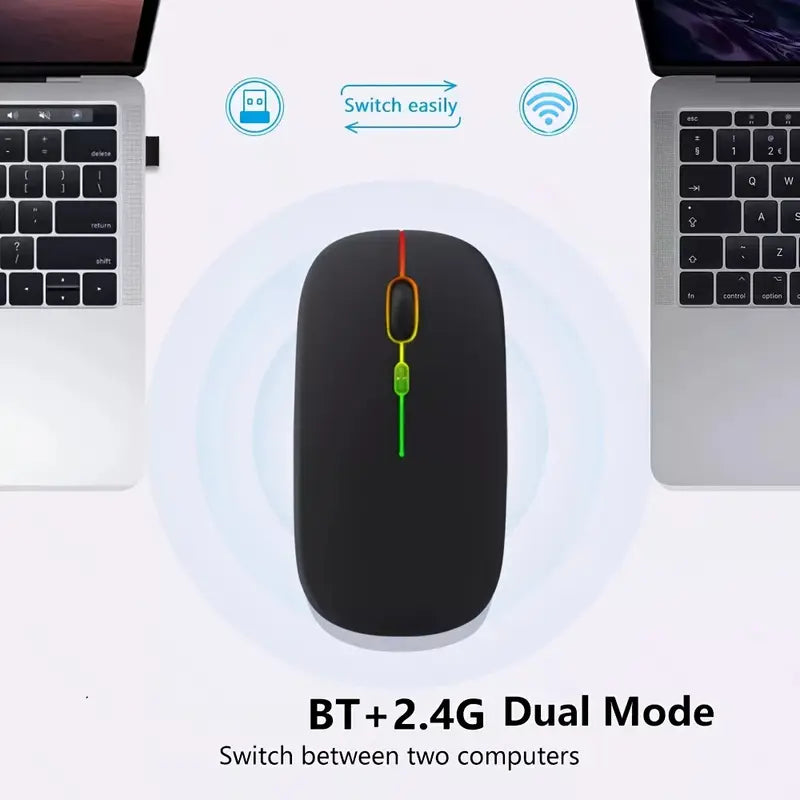 Wireless Gaming Mouse with Bluetooth 5.2 and USB-C Rechargeable Battery MUVAYA