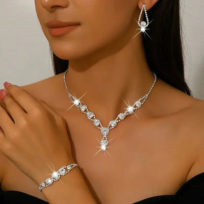 Silvery White Jewelry Set MUVAYA