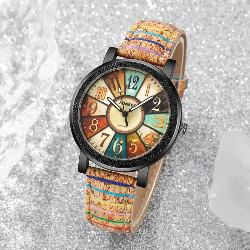 5Pcs Women’s Luxury Jewelry & Watch Set MUVAYA