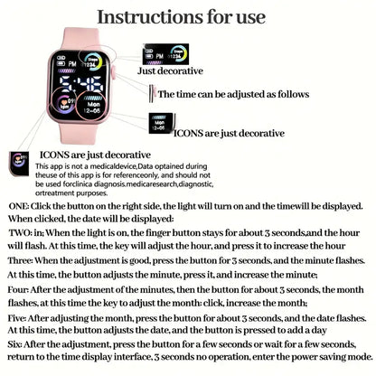 6pcs Women's & Teen Girls Elegant Smart Watch Set MUVAYA