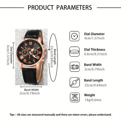 Elegant 6pcs Women’s Quartz Watch Set MUVAYA