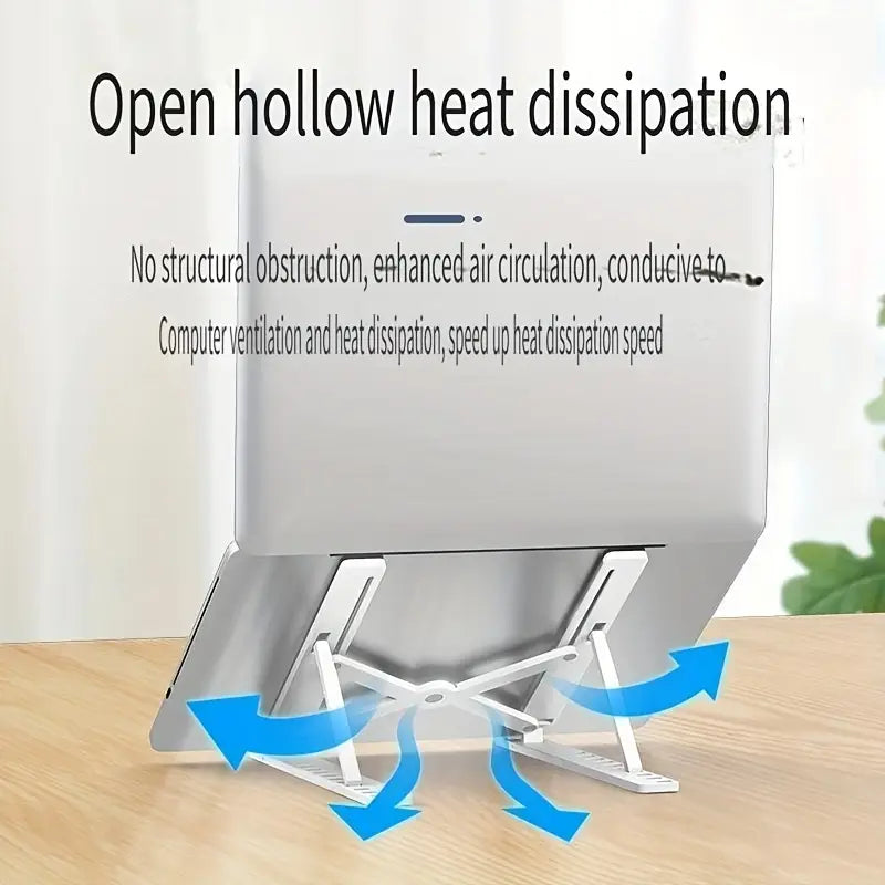 Adjustable Height Laptop Stand – Portable Foldable Cooling Base for Desk MUVAYA