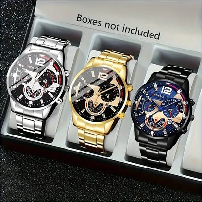 Simple Fashion Men'S Steel Band Quartz Watch - MUVAYA