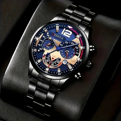 Simple Fashion Men'S Steel Band Quartz Watch - MUVAYA