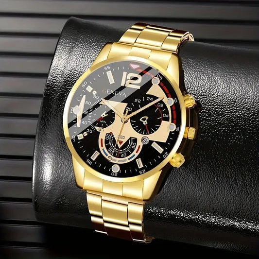 Simple Fashion Men'S Steel Band Quartz Watch - MUVAYA